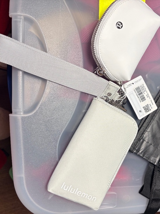 lululemon athletica Accessories - Lululemon Dual Pouch Wristlet Wallet New With Tags, Sold Out Color Vapor/White.